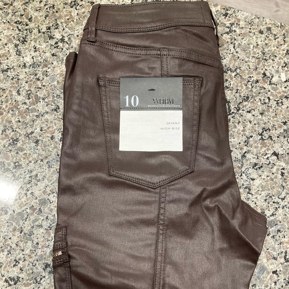 White House Black Market AM coated pants